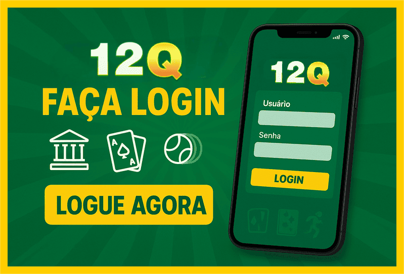 Imagem destacando login seguro na 12Q para novos usuários